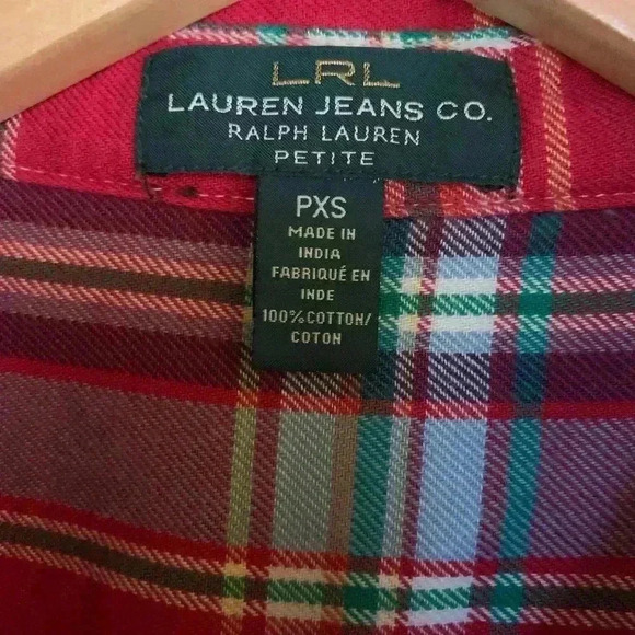 Ralph Lauren Jeans Co. Long Sleeve Plaid Button Down Shirt. - Picture 3 of 7